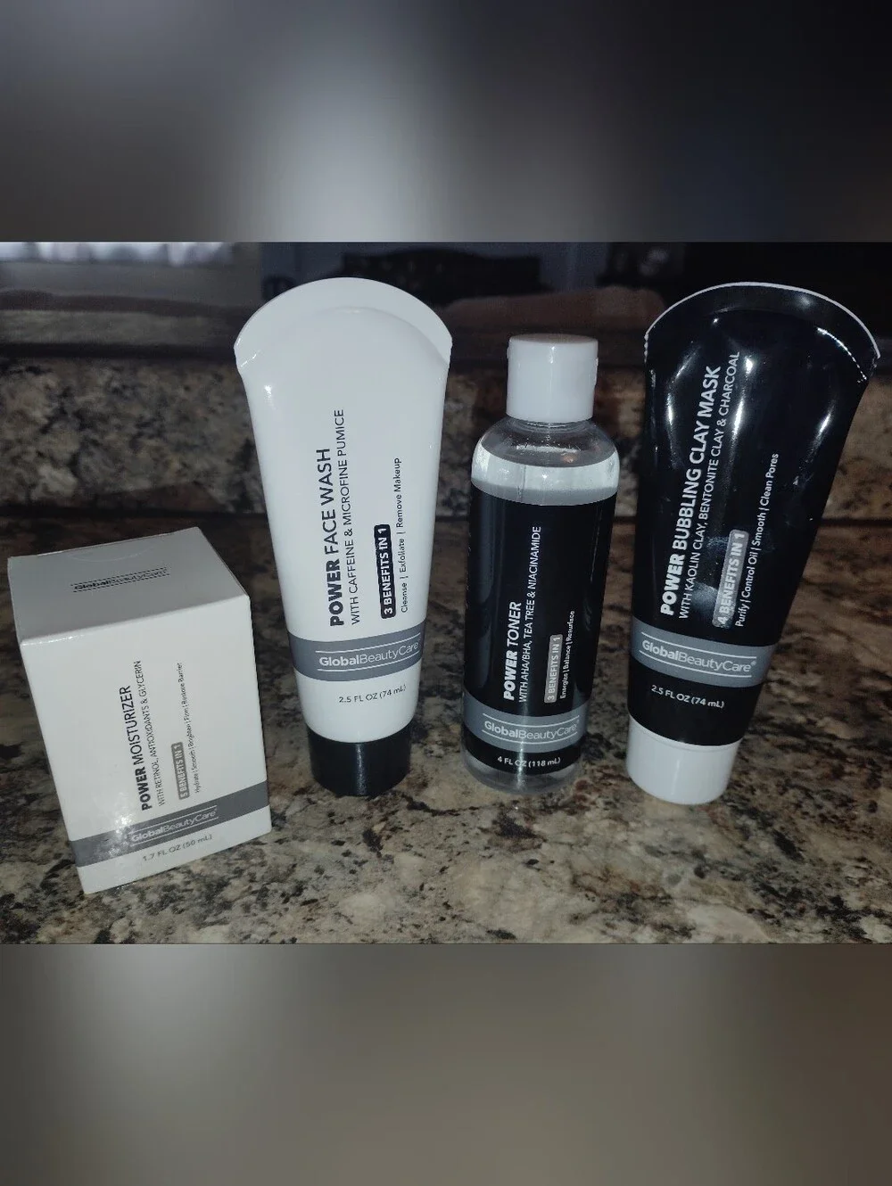 Power beauty setPower bubbling clay mask power moisturizer power face wash